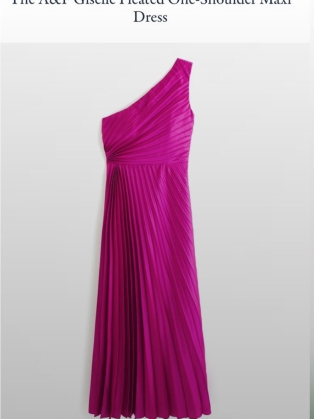 Abercrombie & Fitch Hot Pink Pleated Midi Dress - Picture 2 of 6